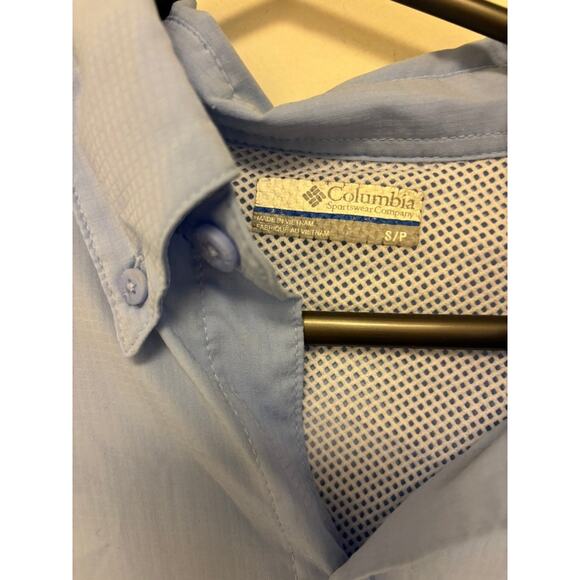 Columbia PFG Omni-Shade Long Sleeve Button Down Tops (Set of Two) Orange Blue - Picture 9 of 13